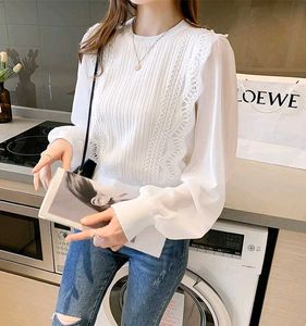Elegant Lace Trim Knit Top