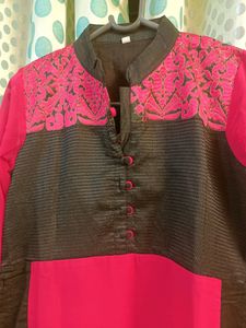 Silk Party Wear Long Kurti, Unused