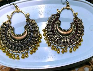 Vintage-Inspired Teal Accent Earrings
