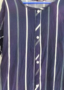 Navy Blue Stripe Kurta