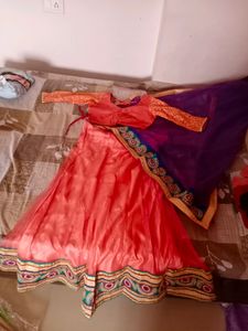 Peach Colour Lehnga
