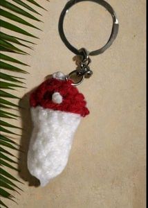 Crochet Mushroom Keychain
