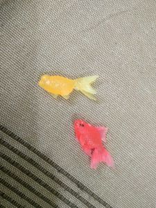 Miniature Toy Fish - Yellow and Red