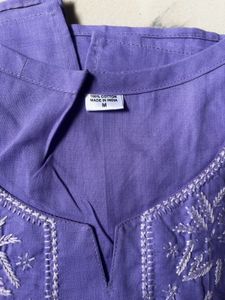 Pure Cotton chikankari kurti,Totally New, Not Used