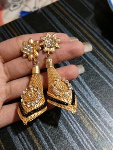 Gold Tone Drop Earrings