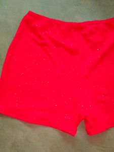 Red Glitter Shorts