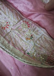 Deepavali    sale pink cotton stone work churidar