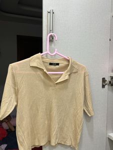 Korean Yellow Branded Top Medium Size