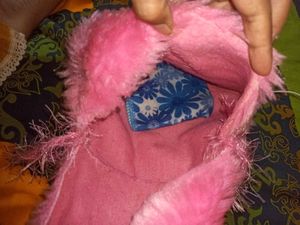 Handmade Pink Furry Sling Bag