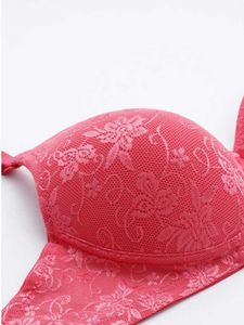 Coral Lace Push-Up Bra
