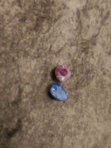 Loose Faceted Gemstones - Ruby &amp; Blue Sapphire