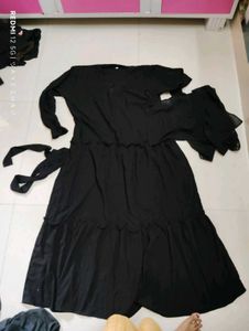 New Black Abaya , With Dupatta Niqab , Belt