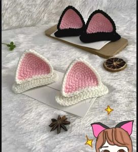 Crochet Cat Ear Hair Clips 🐱