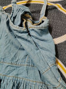 Korean One Piece Denim Dress For Women