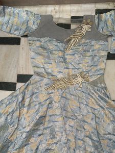 Elisha Blue and Gold Dress Gown