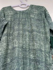 Green Button-Down Kurta