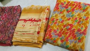 Rajwadi Semi Chiffon Printed Saree  ♥️