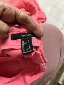 Forever-21 Bootcut Coral Pink Pants