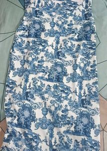 Blue &amp; White Print Dress