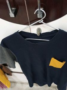 Stylish Navy T-Shirt with Pocket
