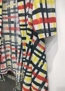 Colorful Plaid Cardigan Shrug