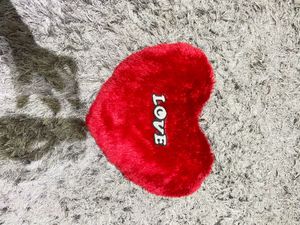 Red Heart-Shaped Pillow