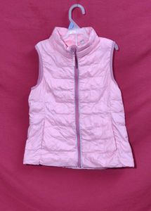 Pink Puffer Sleeveless Jacket