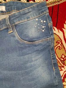 Embellished Denim Jeans