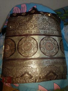 New pure silk heavy Bridal saree with blouse piece