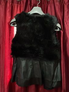 Leather &amp; Fur Black Jacket 🖤
