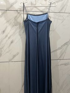 Classy Pinteresty Blue Maxi Dress Y2k Coquette