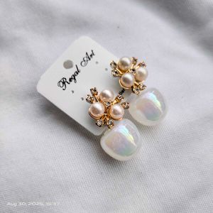 Combo of 4 silver ,bead daily wear light weight ea