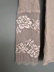 Lace Trim V-Neck Top