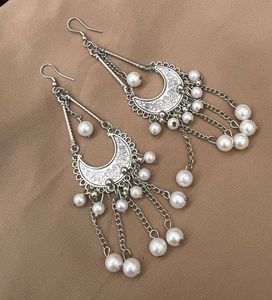 Pearl Moon Earrings