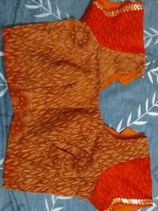 Orange saare with blouse