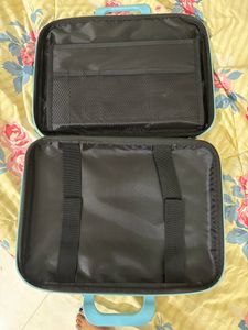 Powder Blue Laptop Bag With Detachable Sling