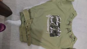 Stylish Olive Green Top