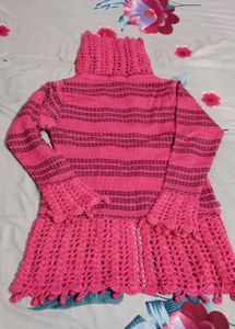 Pink Knitted Cardigan