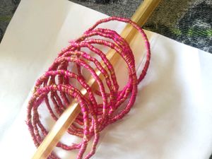 Pink And Gold Combination Bangles