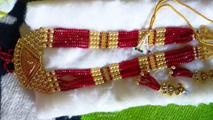 Red Beaded Indian Jewelry Set