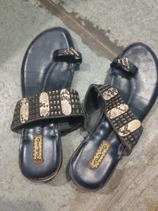 Black Flats Sandal