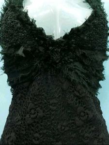 V-neck Black Dress