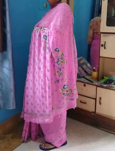 Pink Heavy Saree For Woman