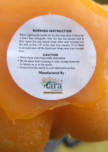 Lotus Candle ornaage color