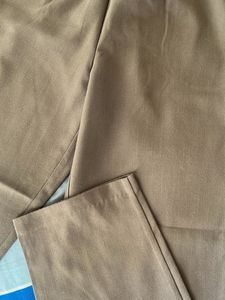 Brown Elastic Waist Pants