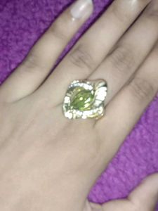 Green Gemstone Cocktail Ring