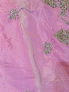 Elegant Pink Embroidered Saree (Minor Issue)