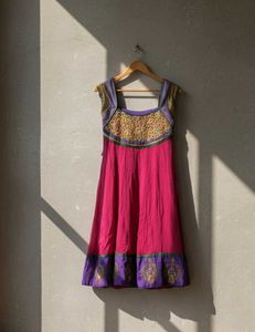 Royal Magenta &amp; Purple Kurta with  Gold Embroidery