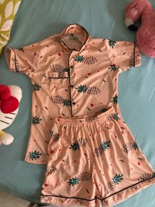 Pineapple Print Pajama Set