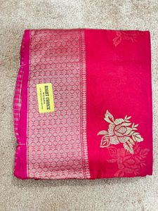 Elegant Red Floral Saree